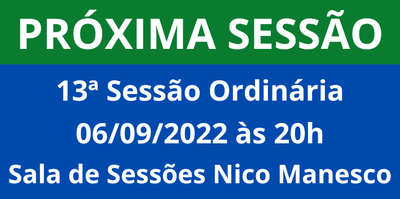 Banner 13ª Sessão Ordinária 2022