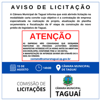 Aviso de Licitação